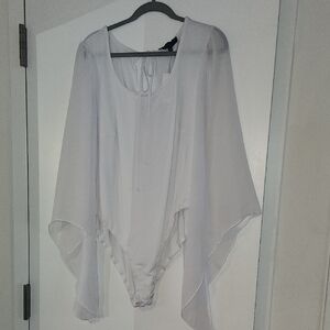 Elegant White Sheer Bodysuit